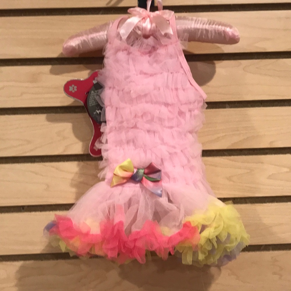 NWT PawPatu Pink Multi Pet Tutu Dress